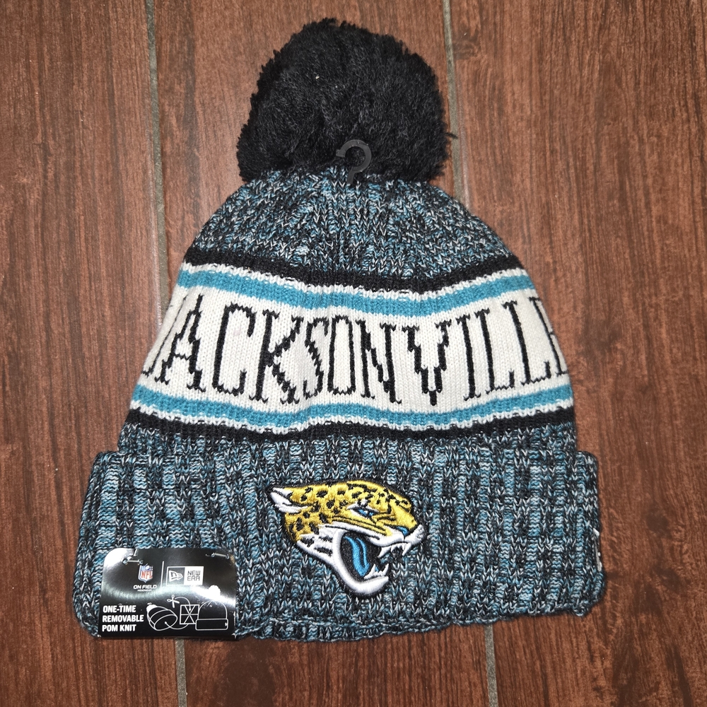New Era On Field Jacksonville Jaguars Pom Knit Beanie OSFA NEW